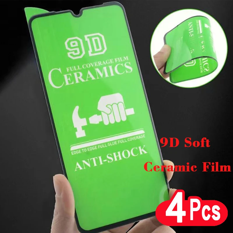 

4Pcs 9D Soft Ceramic Film For Motorola Moto G10 G20 G30 G50 5G G8 Power Lite G9 Play Plus G22 G Play 2022 G100 Protective Glass