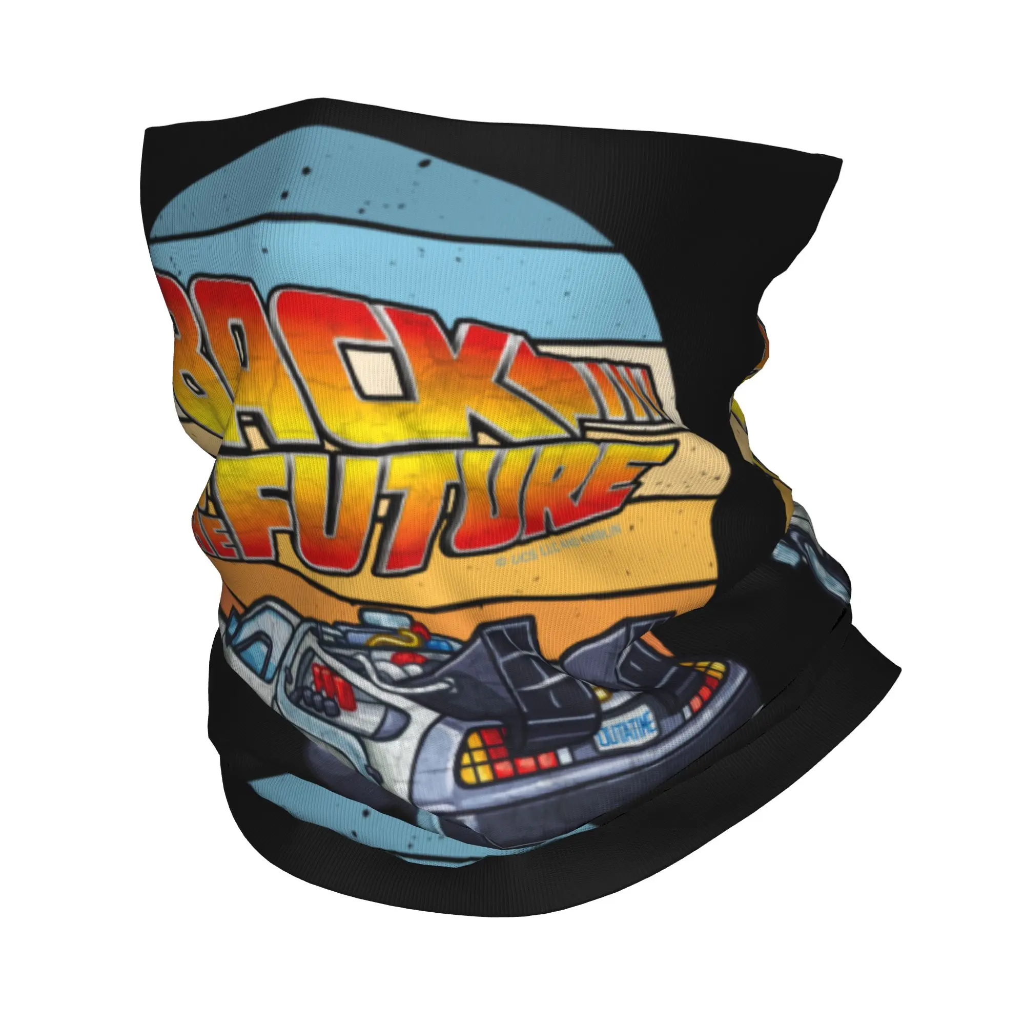 Back To The Future Bandana Neck Gaiter Windproof Face Scarf Cover Women Men DeLorean Headwear Tube Balaclava
