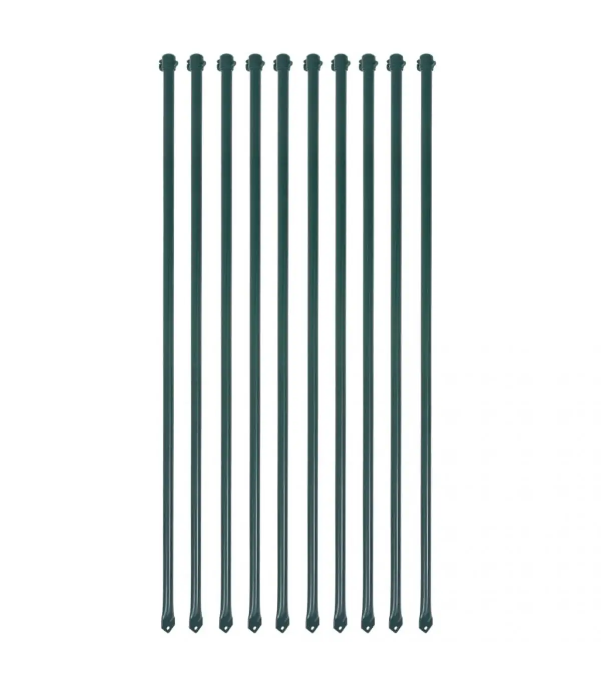 Garden Post 10 PCS 1 m green metal trellis and plant brackets