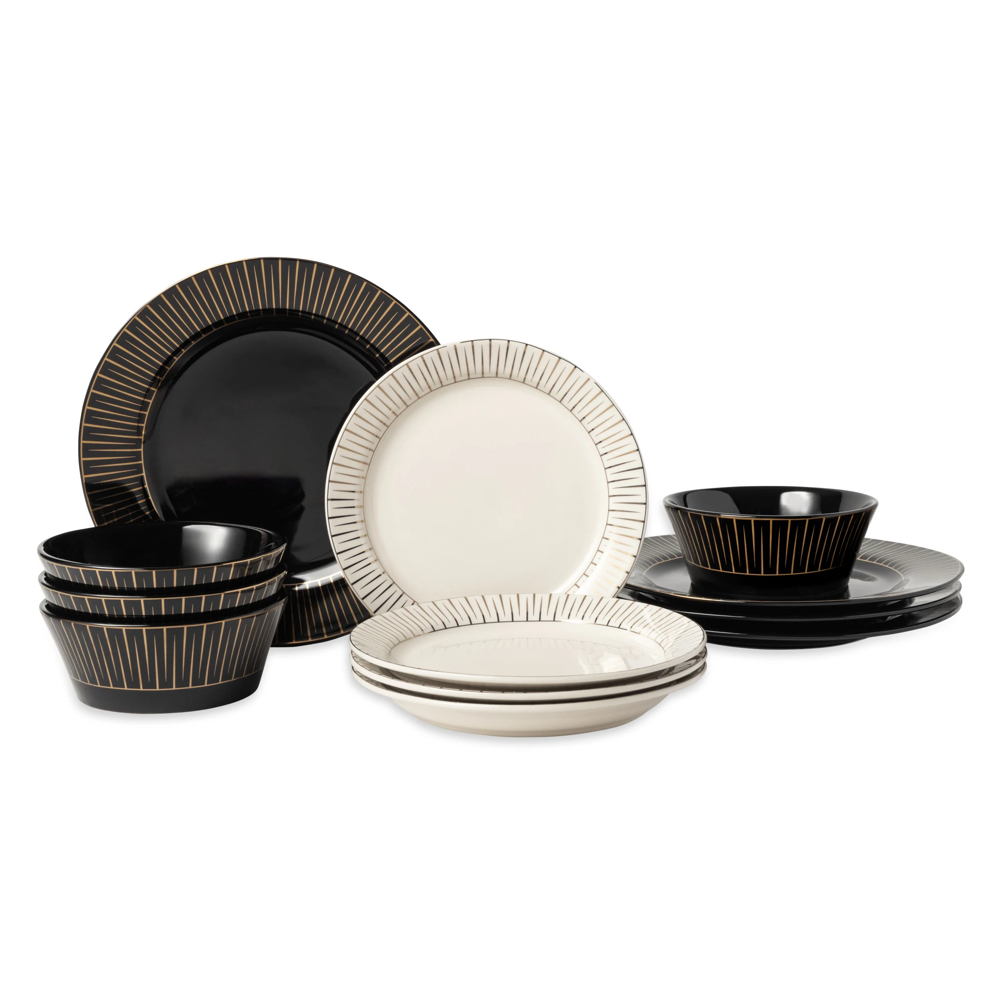 

Elegant 12-Piece Ceramic Dinnerware Set for Modern Dining