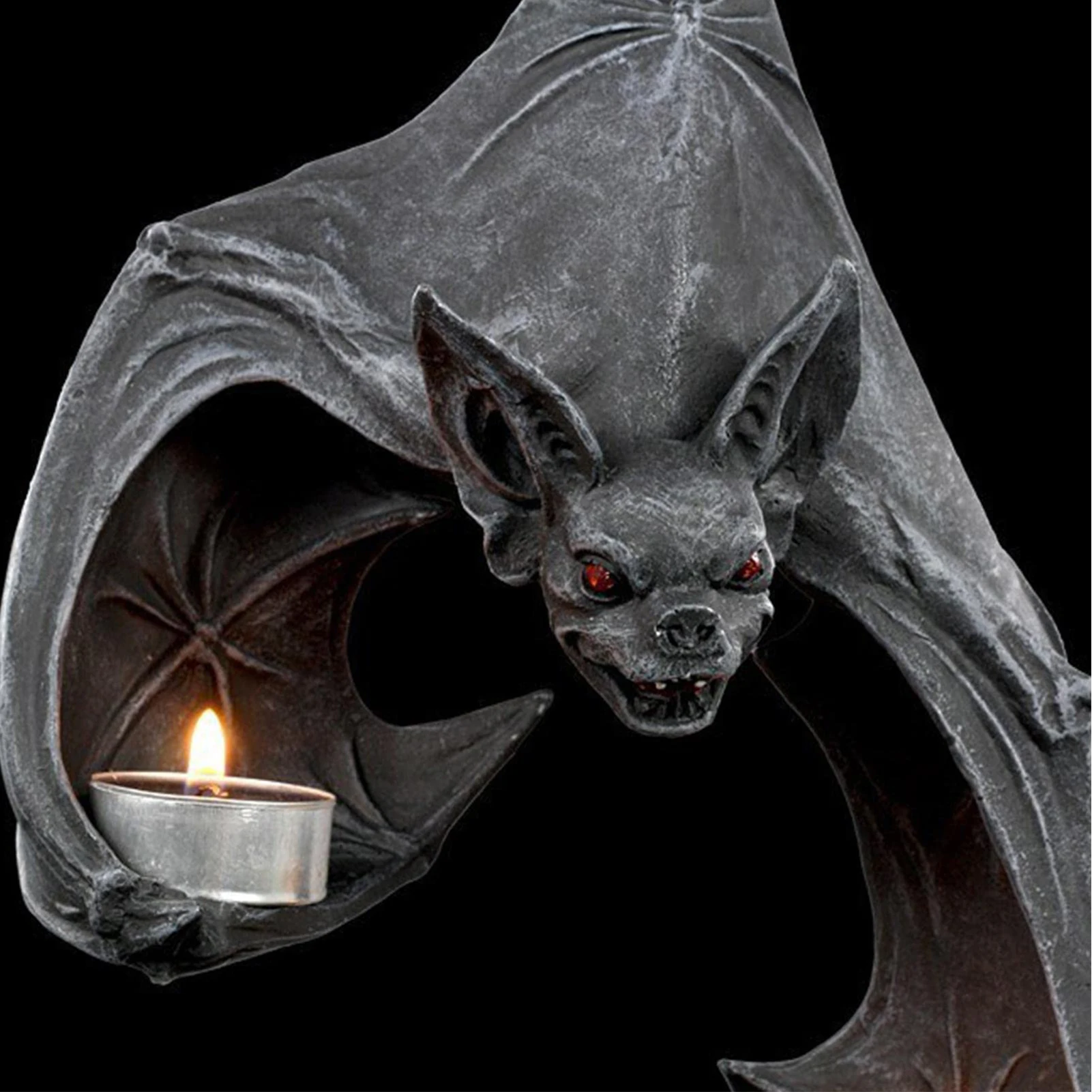 Wall Sconce Candle Holder, Bat Wall Tealight Holder, Bat Shaped Wall Sconce Decor Plaque Sculpture,Bat Statue Tea Lights Holder