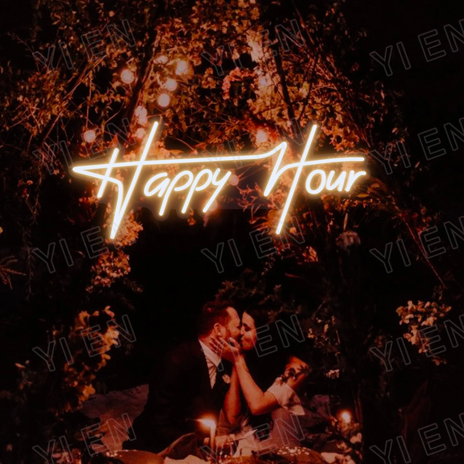 Happy Hour Neon Sign, decorazioni per matrimoni, decorazioni per feste, LED Light Sign Neon Art Room Wall Decor, Neon Sign, camera da letto, personalizzato