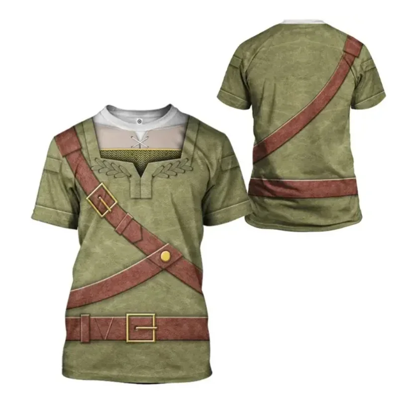 

Zelda Was Wearing a Summer Man Role-playing T-shirt and a Comfortable, Sweat-drenched Short-sleeved Men's Casual Vest