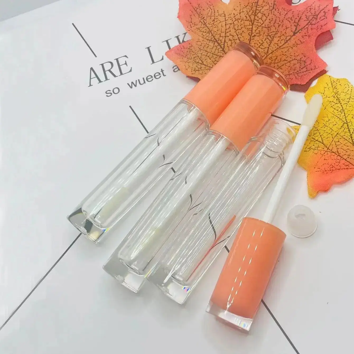 Atacado 5ml tubos vazios de brilho labial garrafa de esmalte labial à prova d'água transparente diy bálsamo labial recipientes de embalagem cosmética