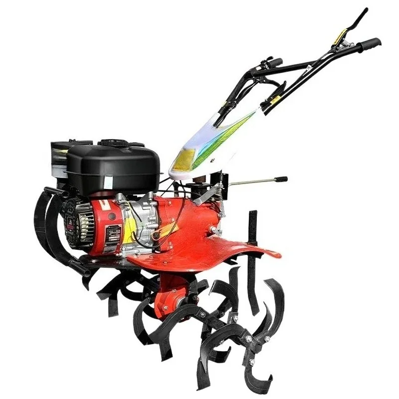 Small micro-tiller agricultural field tilling soil ditching cultivated land orchard multi-functional household