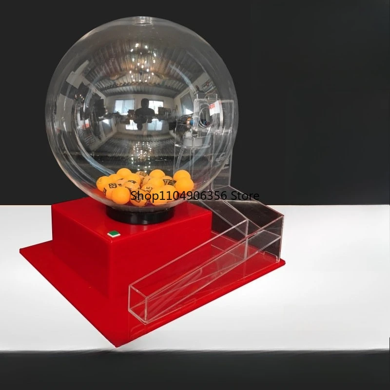 for Electric Ball Machine, Automatic Bingo Balls Machine Cage Fantasy Football Drafts Game Acrylic Lucky Drawing Machine