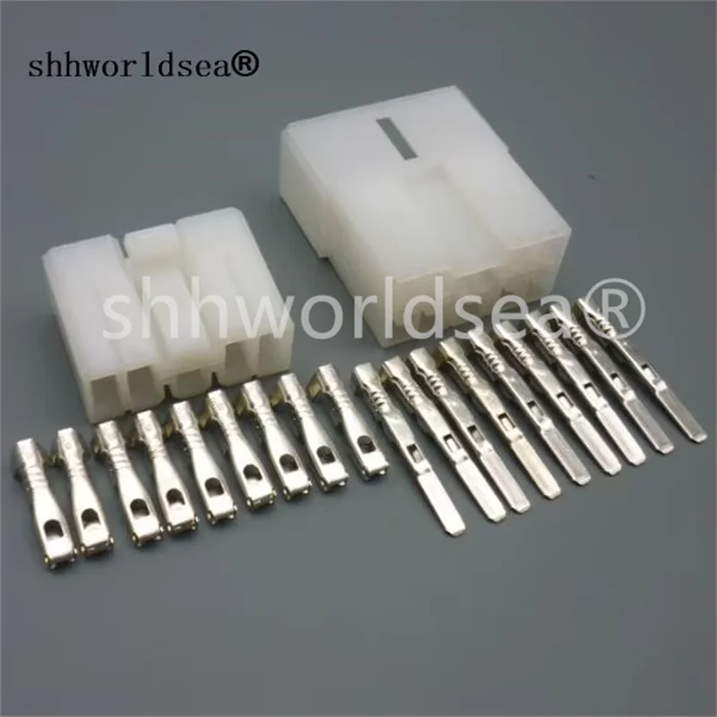 Shhworldsea 5/10/30/50/100sets car plastic car audio 9 pin  male female connector auto electrical wire plug