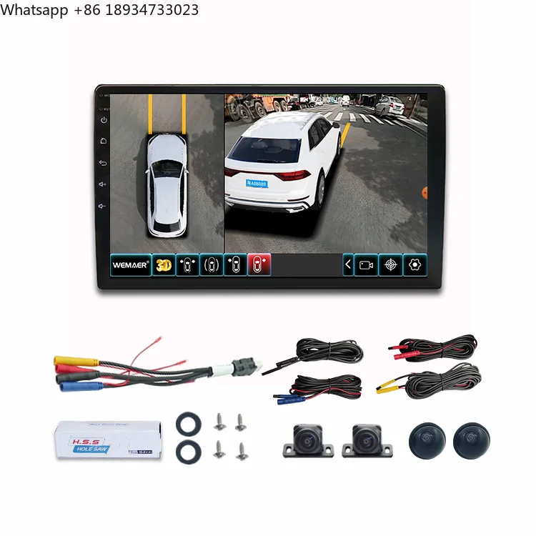 Wemaer OEM T5 Автомобильная камера HD Surround Bird View AVM Водонепроницаемая IP68 Навигация Автомобильный DVD-плеер 360 Автомобильная камера