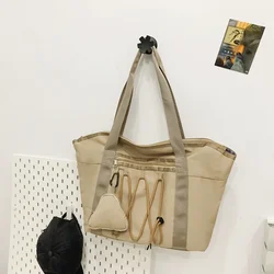 Oxford Solid Color 2025 High Quality Travel Handbag Large Capacity Zipper Simple Fashion Shoulder Bag Soft Trendy Crossbody Bag