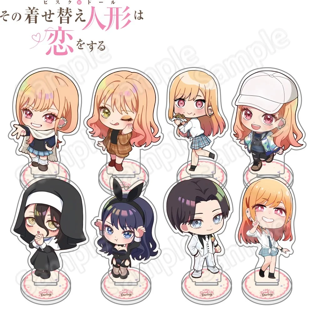 Anime My Dress-Up Darling Chibi New 10cm Acrylic Stand keychain Figure, Marin Kitagawa Sono Bisque Doll New Cute Mini Plate, Orn