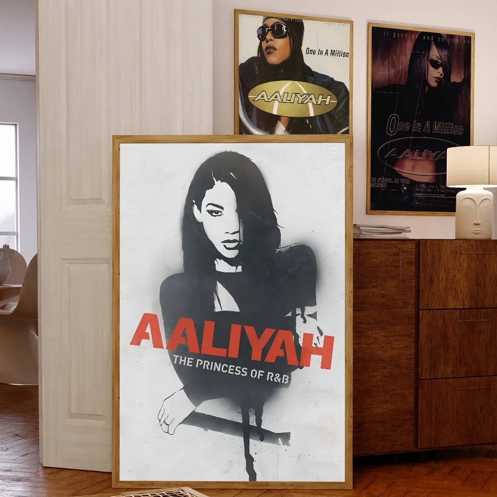 Singer A-Aaliyah Anime Posters Sticky HD Quality Wall Art Retro Posters For Home Kawaii Room Decor