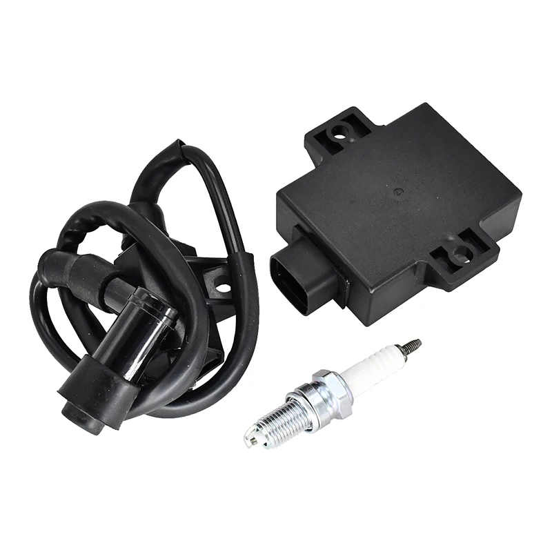 Igniter CDI Ignition Coil Spark Plug 21121-1160 21119-1457 21121-1198 Compatible with Kawasaki KFX700 KLX110 KLX250 KLX300
