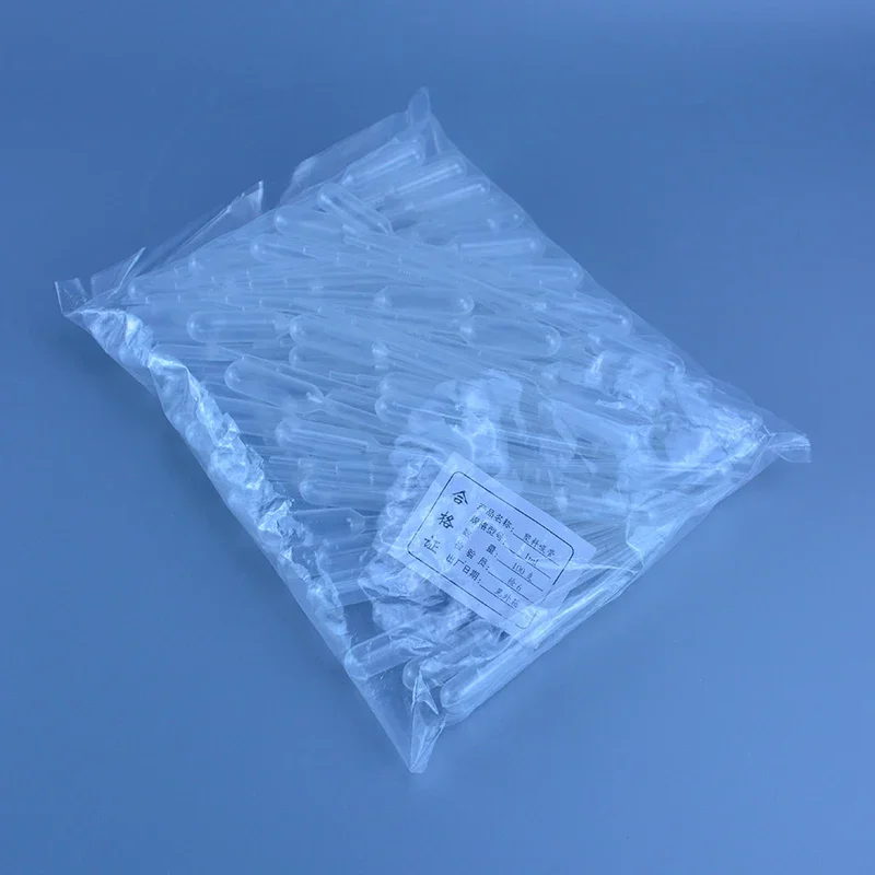 100pcs PCS 5ML Disposable Plastic Eye Dropper Transfer Graduated Pipettes Office Lab Experiment Supplies