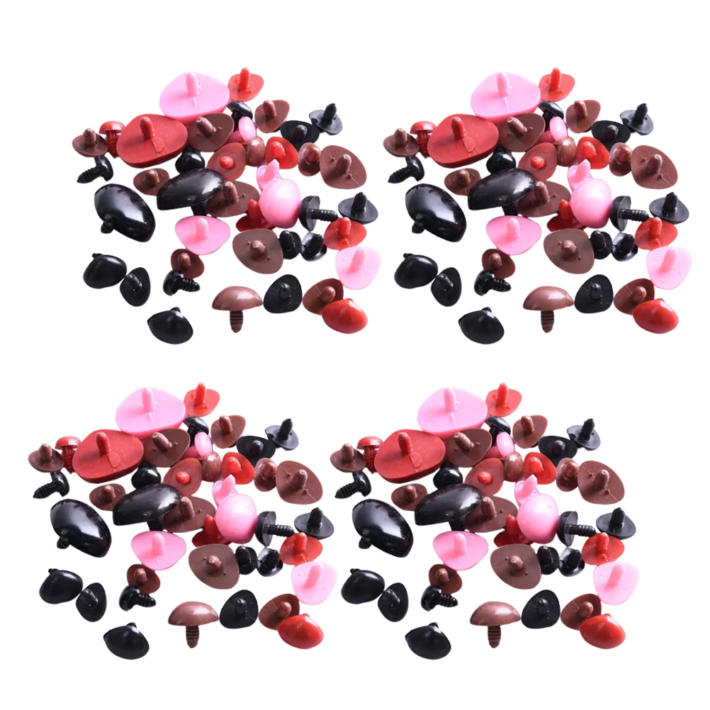 300pcs Safety Nose Triangle Bear Nose Buttons DIY for Bear Puppet Stuffed Toys Making Supplies 7X9MM