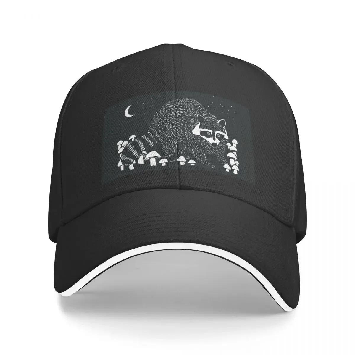 

Raccoon and Mushrooms Baseball Cap tea Hat fishing caps man Men's Women's