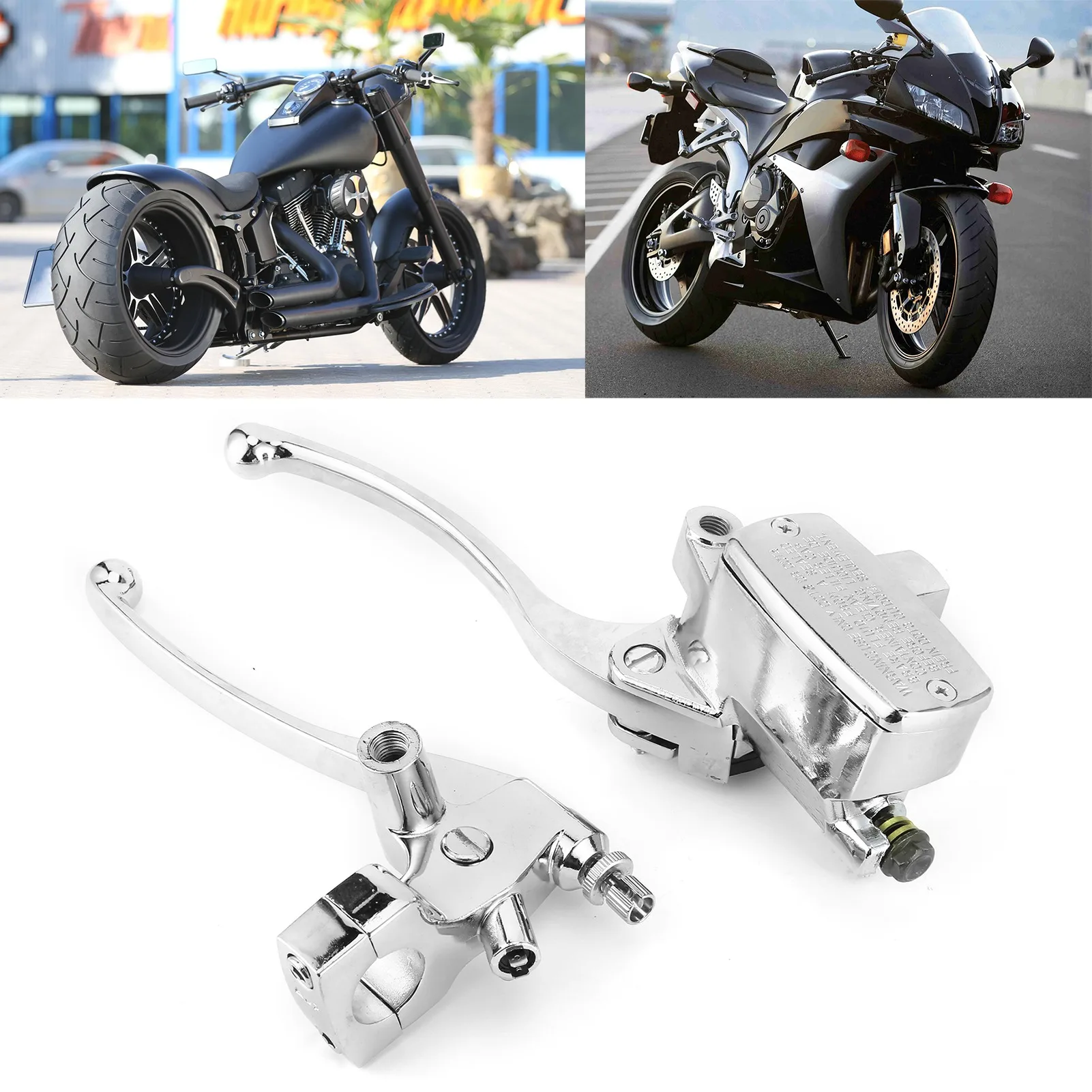 

Brake Clutch Handle Lever Hydraulic Brake Master Cylinder Lever Assembly Silver for 1in Handlebar Brake Clutch Cylinder