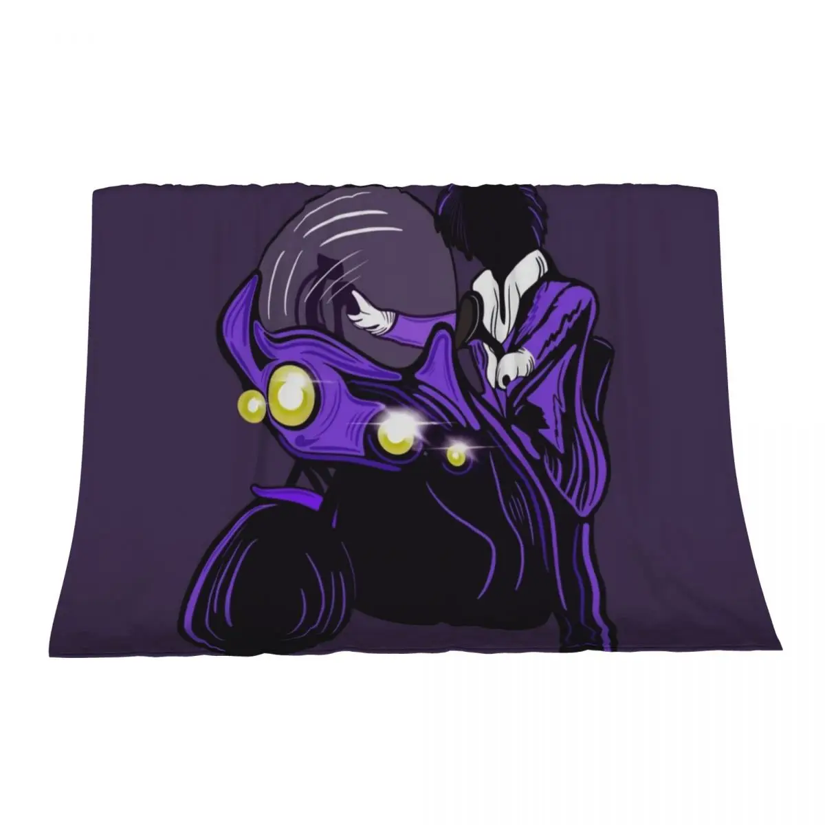 

Prince Music Motorbike Album Cover Purple Throw Blanket christmas gifts Decorative Beds Luxury St decorative Blankets