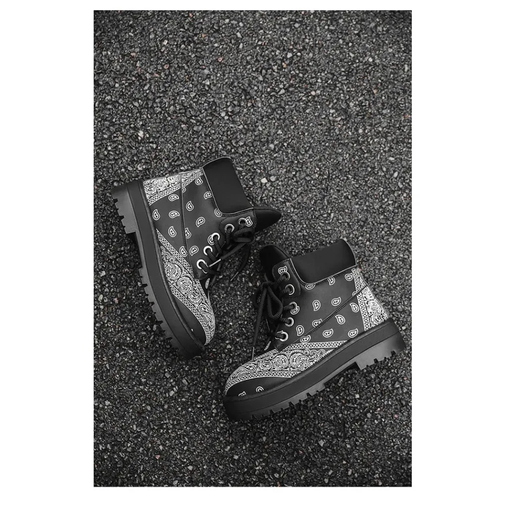 العلامة التجارية الرجال الأحذية النمط البريطاني للجنسين حذاء من الجلد موضة فاخرة الرجال دراجة نارية التمهيد عالية الجودة أحذية من الجلد جديد بوتاس موهير #3