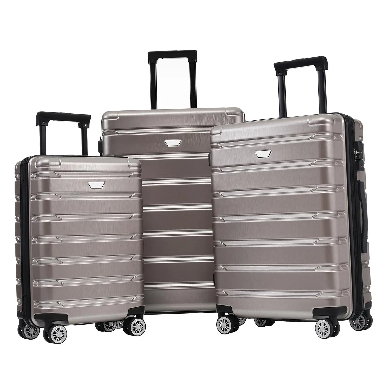 3 Pieces Luggage Sets Family Luggage Carry on Portable Expandable with Wheels