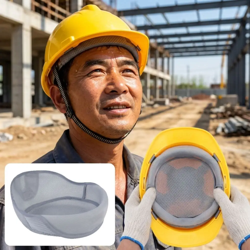 Breathable Mesh Summer Safety Helmet Liner Washable Moisture-wicking Safety Cap Cooling Pad Soft Ventilated