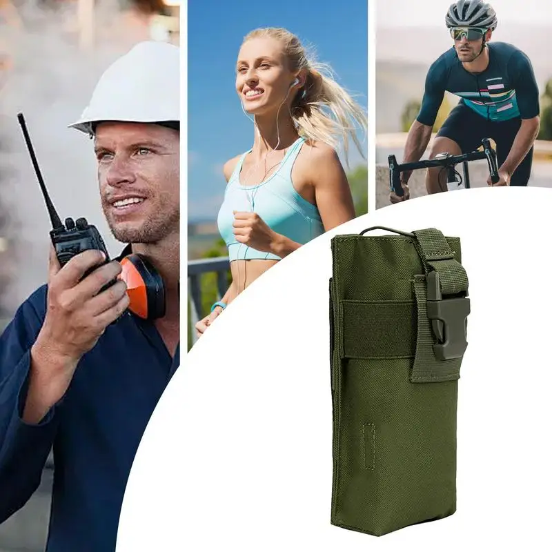 Bolsa portabotellas de agua, soporte ajustable para botella de agua, bolsa de cintura para Walkie Talkie, bolsa multifuncional para botella de agua diaria