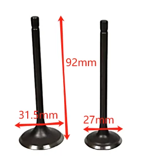 صمام عادم محرك الدراجة النارية الذي لا تشوبه شائبة ومجموعة صمامات السحب مع لوحة قفل ختم الزيت صمام جديد تمامًا لـ Huayang HX 200 ATV #3