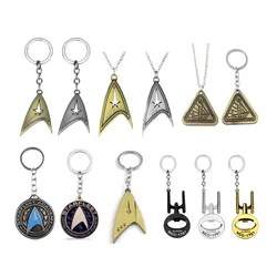 Star Trek Keychain Metal Logo Pendant Key Chain for Women Men Keyring Jewelry Gift