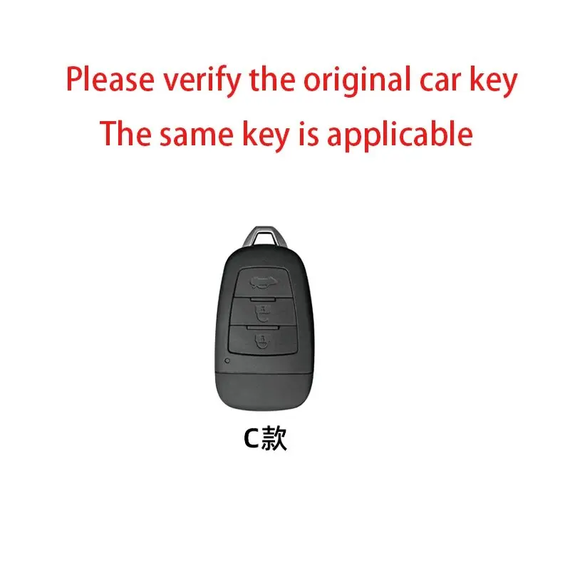 FAW Besturn X80 2018 2019 2020 2021 Key Fob Zinc Alloy Leather Car Smart Remote Key Box Key Case Housing Auto Accessories