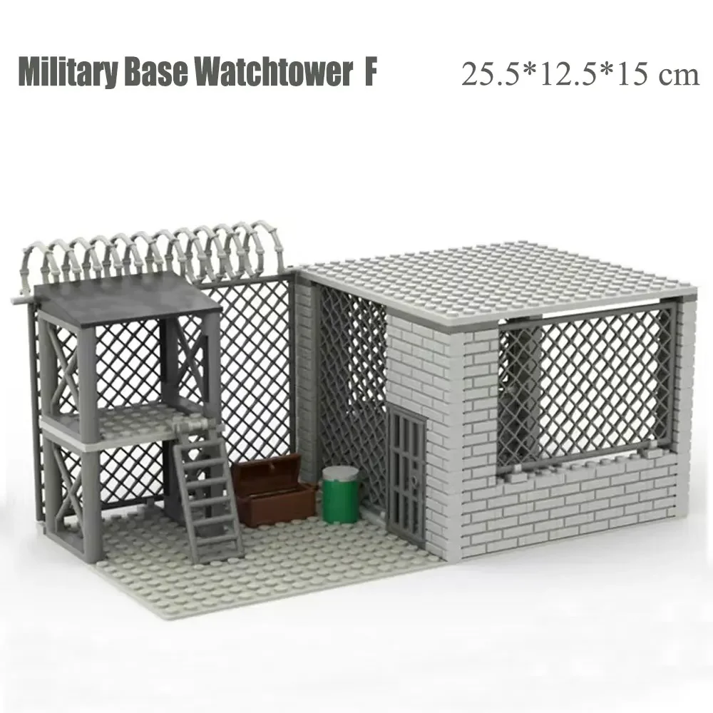 Military Base Watchtower,Simulation War Military Base Sentine, Assembly Building Block Toys,Model Building Block Toys,Boys Toy