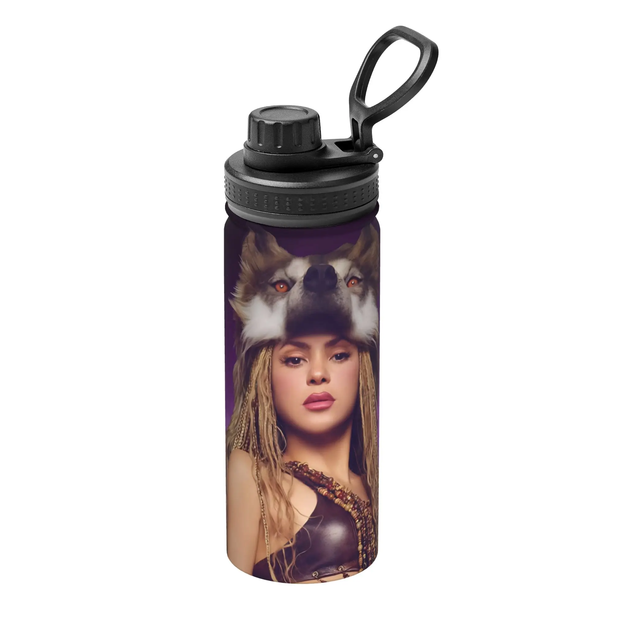 Singer S-Shakira 18OZ Sports Insulated Kettle  Coffee Cups Stainless Steel Outdoor Mugs Spill Proof