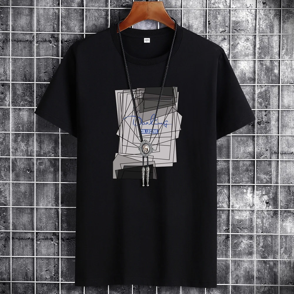 Manga 2022 Summer Oversized Cotton Man T-Shirts Casual T-Shirt New Fashion Trendy Loose Breathable Short-Sleeve Top Men Clothing