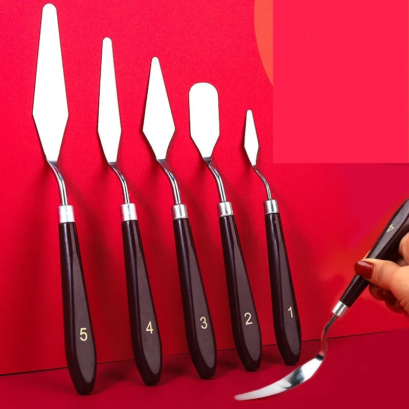 Plastic Drawing Scraper Painting Tools Wood Handle Shovel Art