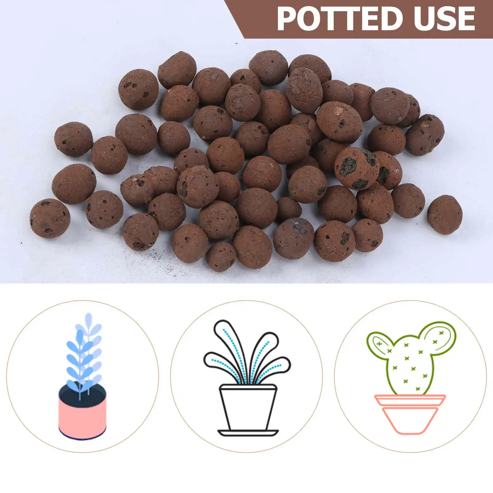 2 Bags Premium Water Cultivation Terracotta Clay Balls for Flower Planting Garden Home Office Use Strong Filtration Stable Water - view 4
