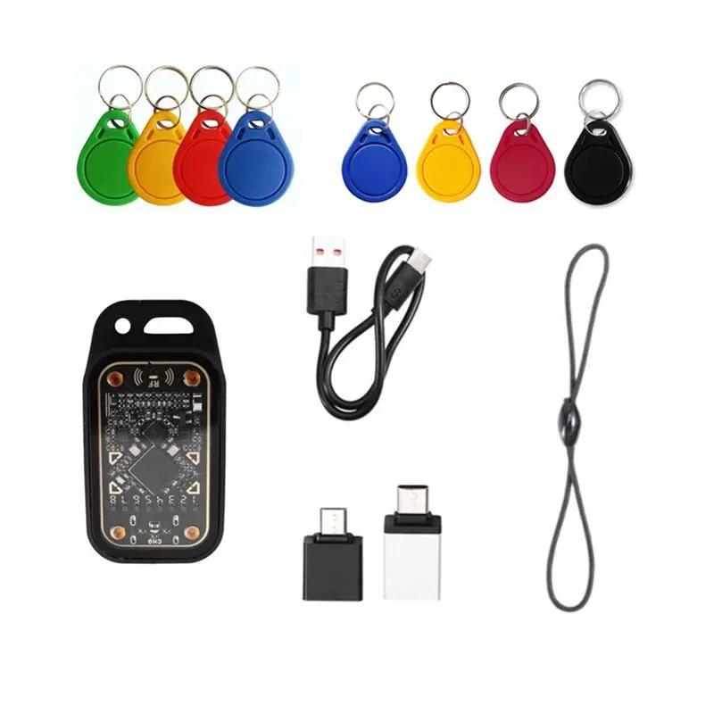 -[A51I Digital]Acrylic Chameleon V3.0 RFID Smart Chip Reader+ 8PCS UID/CUID Keychains 125Khz 13.56Mhz ID IC Smart Card Tag Copye