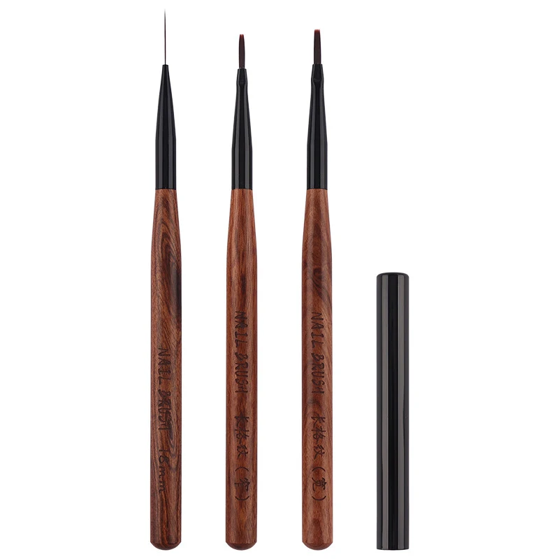 DIY Design Manicure Tools Nail Art Brush Checker Sandalwood Nail Drawing Painting Long Line Brush Nail Art Tool Painting Brushes