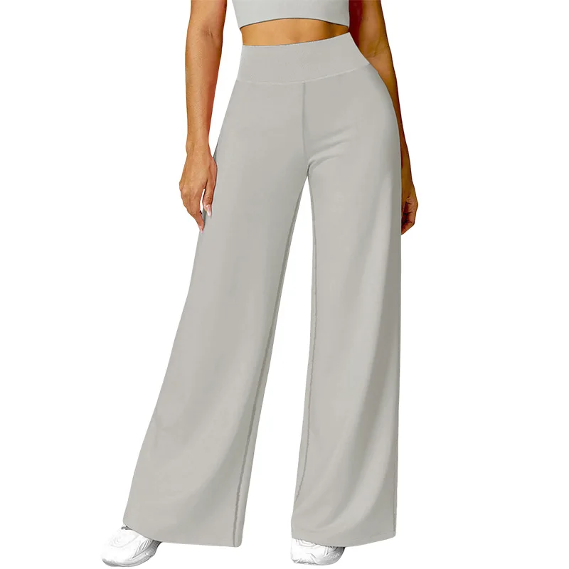 Women’s Yoga Wide Leg Pants High Waist Loose Fit Workout Trousers Casual Lounge Fitness Wear