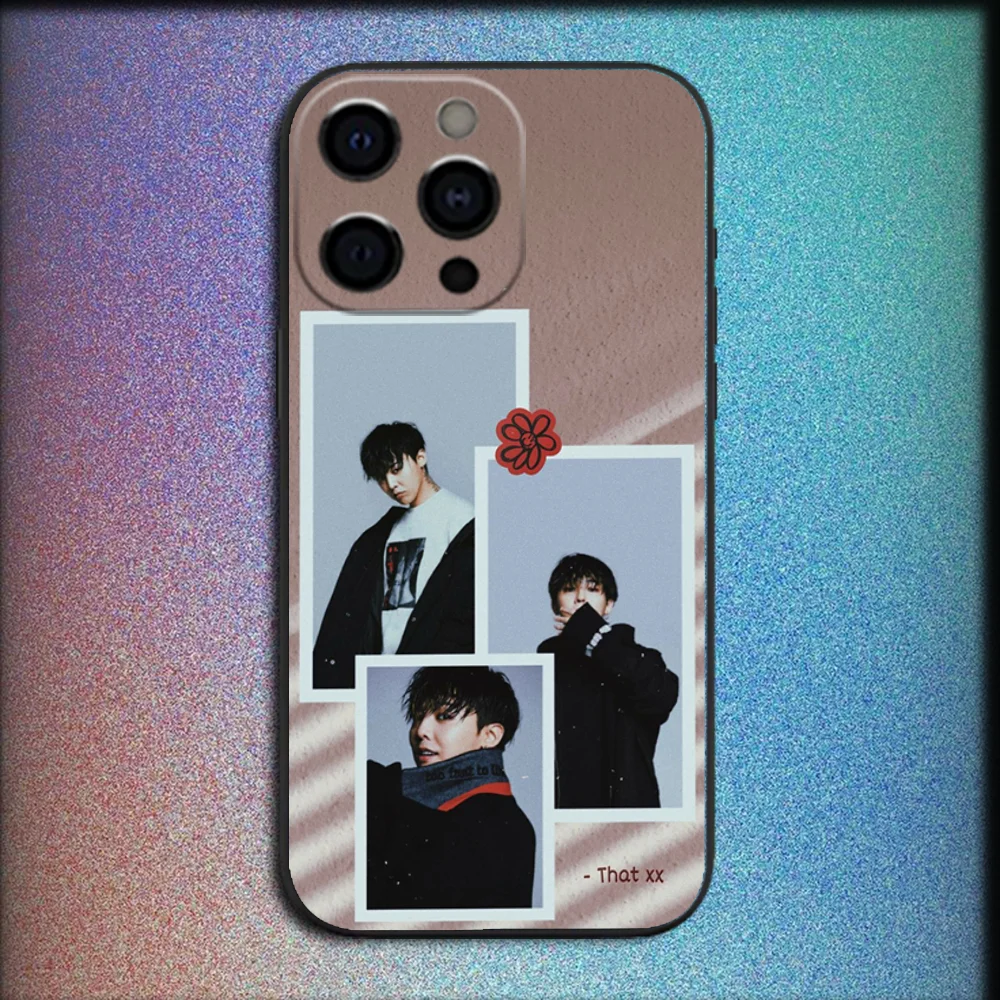 Chrysanthemum Singer GD G-Dragon Phone Case For iPhone 16,15,14,13,12,11,Pro,XS,Max,XR,Plus,SE,Mini Soft Black Cover - Image 6