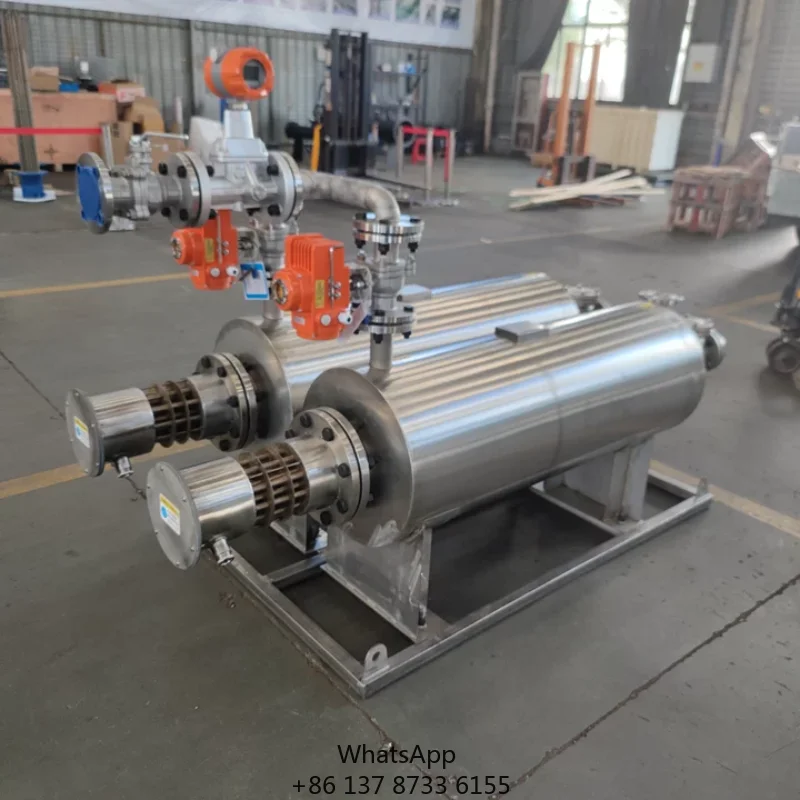 Customized 80KW-100KW Electric Automatic Control Ball Valves Water Pipe Heaters For Chemical Equipment 380V Voltage