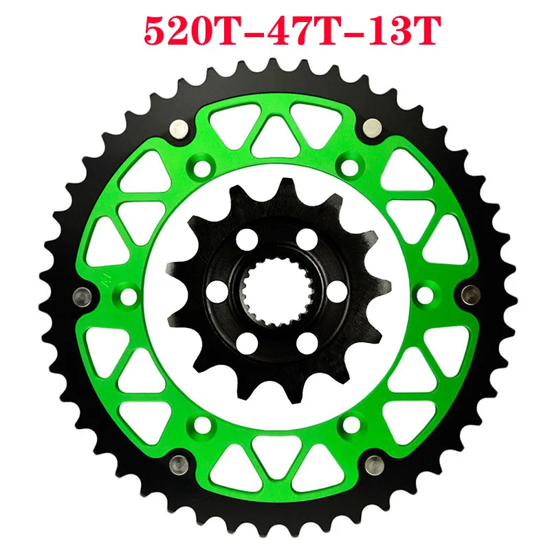 AHL 520 Motorcycle 45T~52T 13T Front & Rear Sprocket For KAWASAKI KX250F KXF250 2006-2014 KX250 F 250F KX KXF 250 24305-13 16204