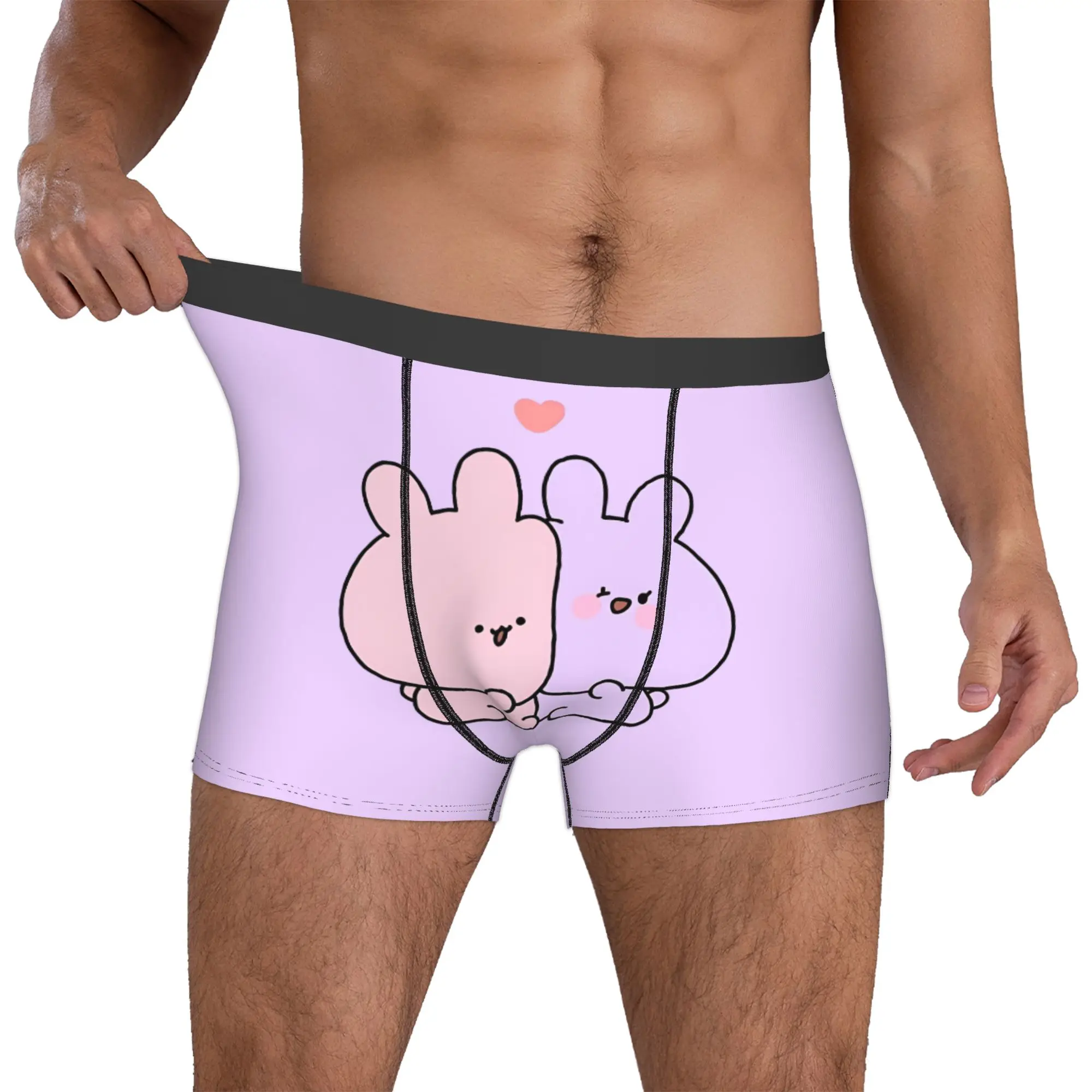 

Customized Cartoon A-Asamimichans Cute Boxer Shorts For Men 3D Print Underwear Panties Briefs Stretch Underpants