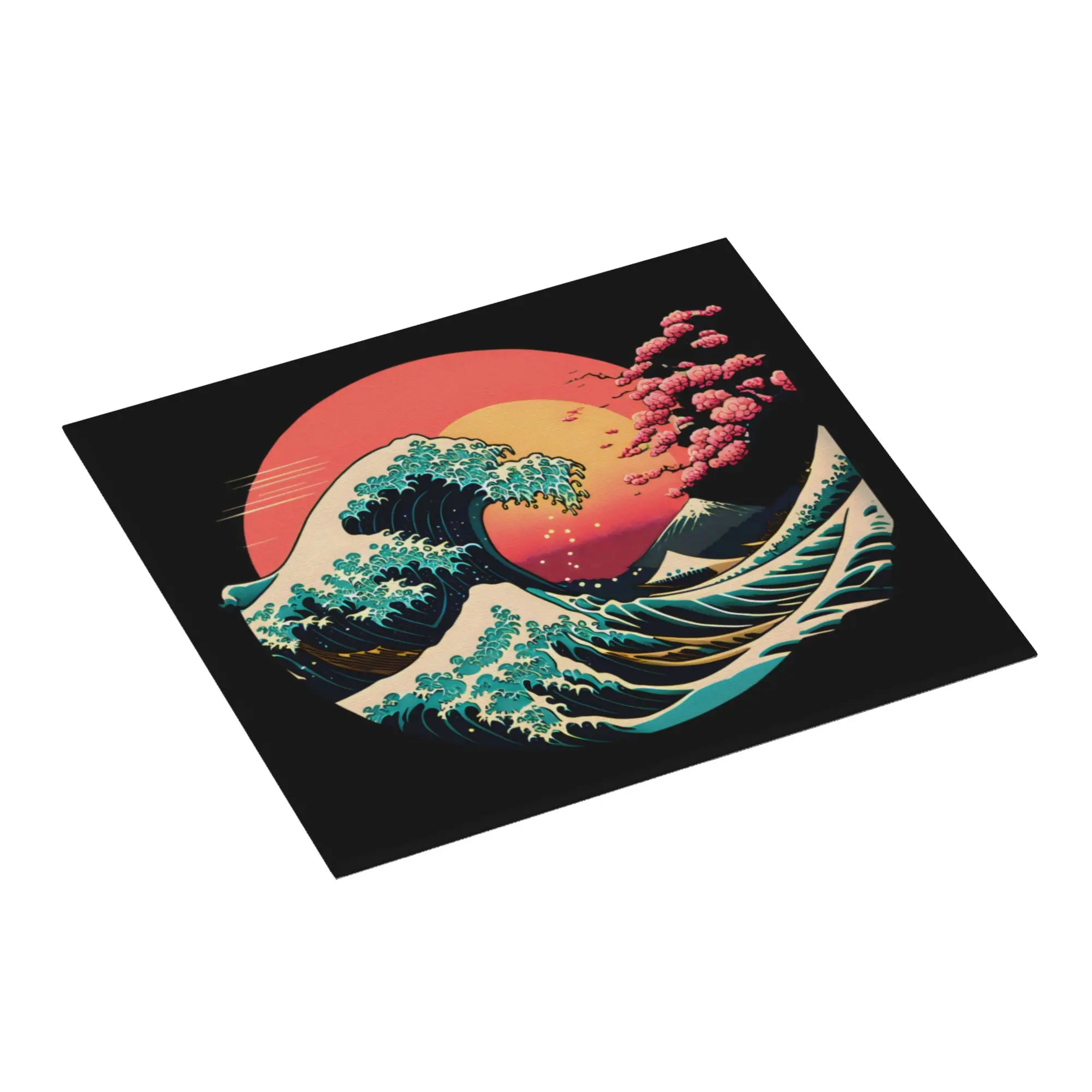 The Great Wave off Kanagawa Non‑Slip Waterproof Absorbent Barware Tableware Oil Proof Reusable  Bathroom Drying Mat For Kitchen