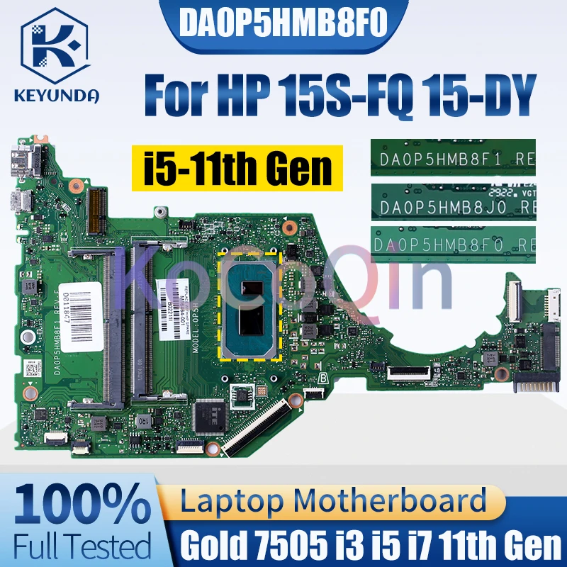 Imagem -02 - Completa Testado Motherboard Laptop para hp Ouro 7505 I3i5 i7 11 Mainboard Laptop Da0p5hmb8f1 Da0p5hmb8f0 Da0p5hmb8j0