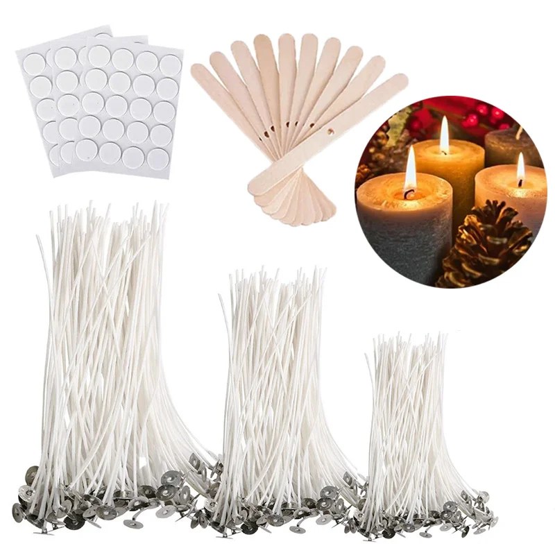 

50/100pcs Candle Wicks Smokeless Wax Pure Cotton Core for DIY Handmade Candle Supplies Making Kerosene Lamp Wax Line Accessories