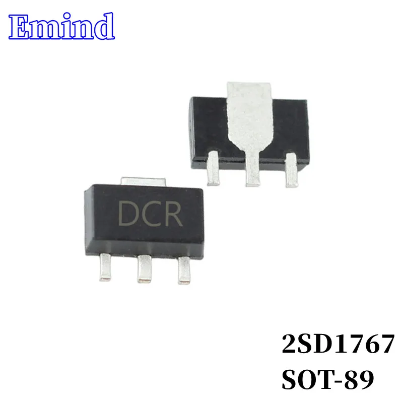 200/500/1000/2000/3000Pcs 2SD1767 SMD Transistor SOT-89 Footprint DCR Silkscreen NPN 80V/700mA Bipolar Amplifier Transistor