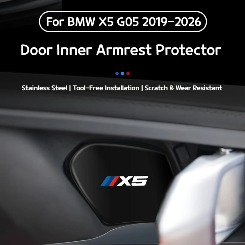 

4Pcs For BMW3 5 series i3 i5 X3 X5 G20 G05 G60 G45 2019-2026 Car Inner Door Bowl Guard Stainless Steel Protection Cover Sticker