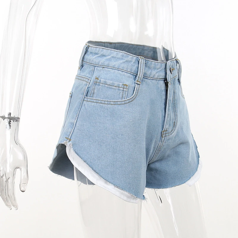 2024 New Streetwear Commuting Loose Fit Single-Button Pocket All-Match Knitting Short Jeans Summer New Fashion Casual  Hot Pants