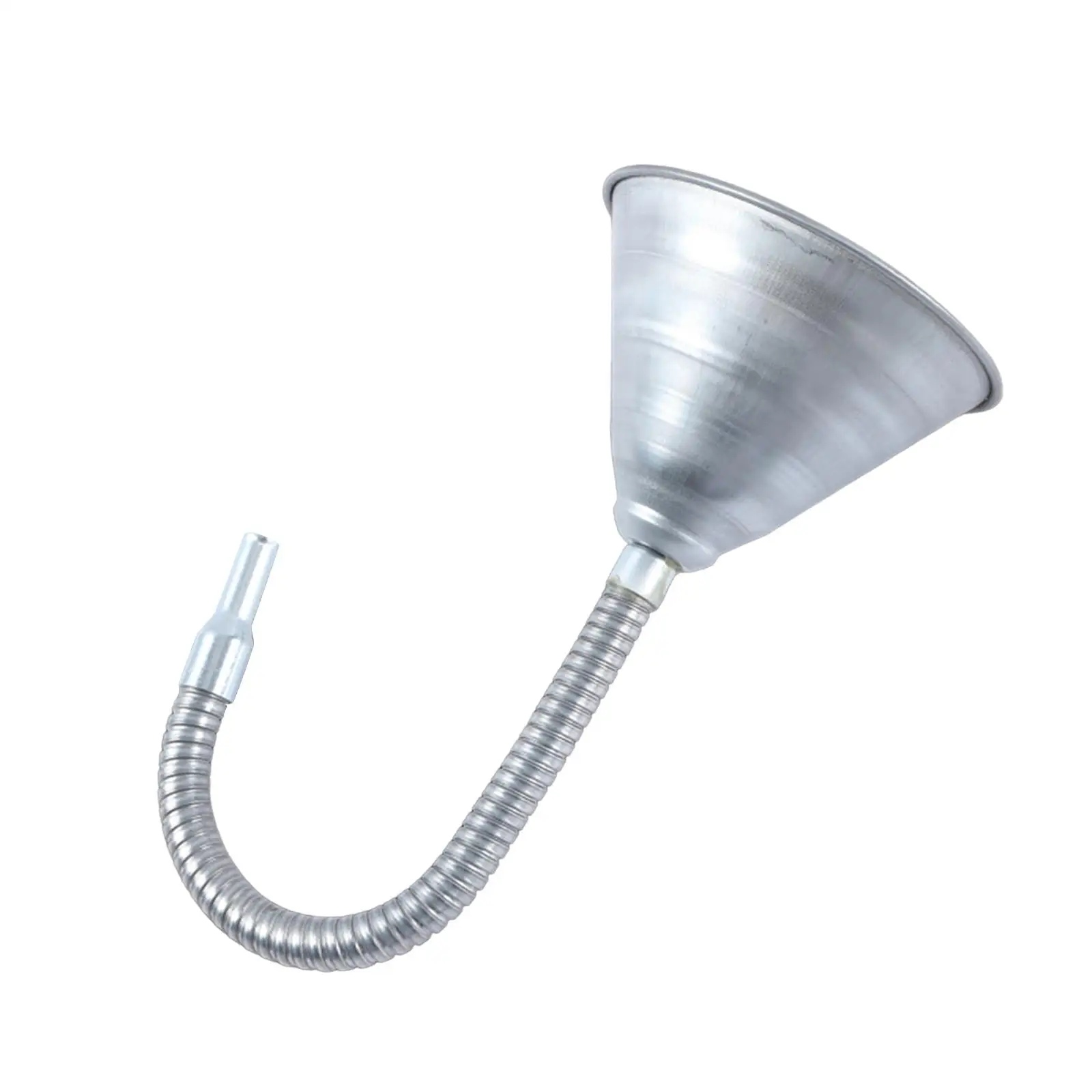 Car Engine Oil Funnel Flexible Pipe Wide Mouth Iron Material with Strainer Screen for Refueling Needs