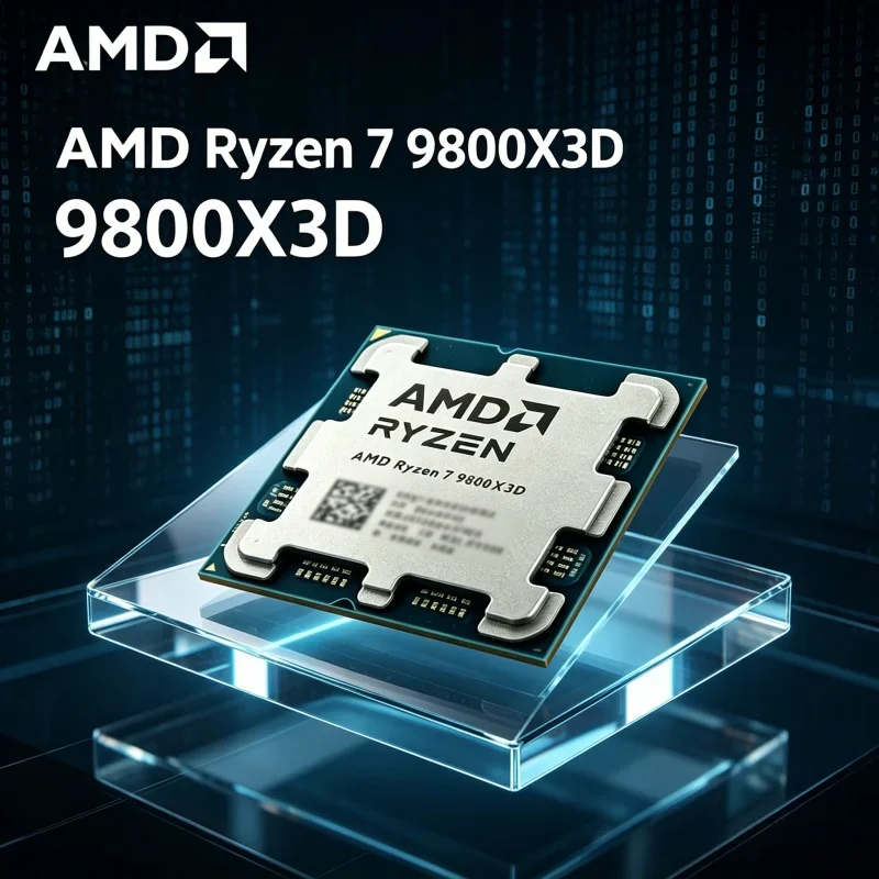 

AMD Desktop Gaming Processor AMD Ryzen 7 9800X3D 8C 16T 4nm Chip 96MB L3 Cache Compatible AM5 Mainboard DDR5 120W