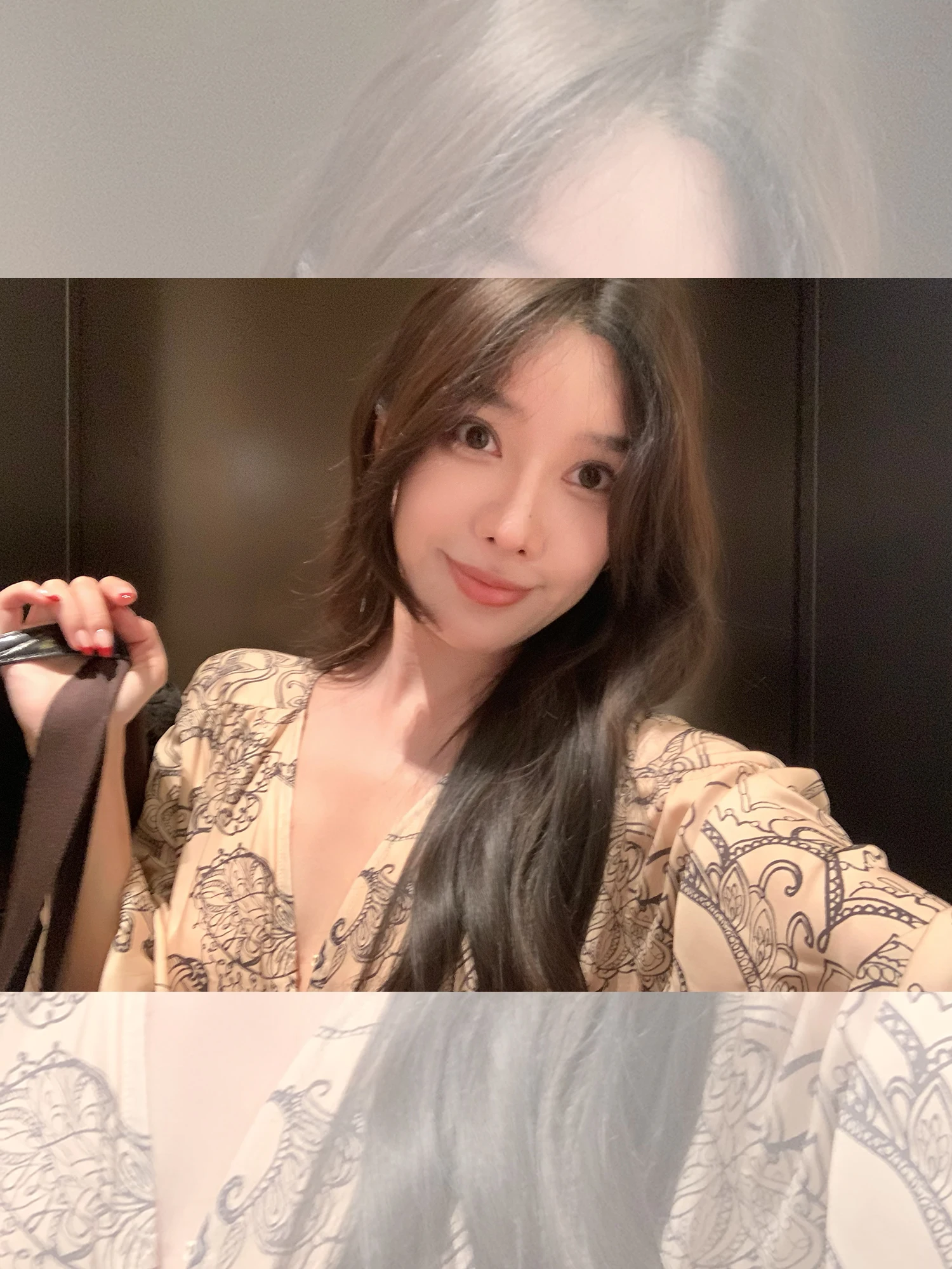 

ivian Floral Print Lantern Sve irt Tie V Ne Long Dr Casual Sle Polyester Fiber Soft And Breathable Loose Fit