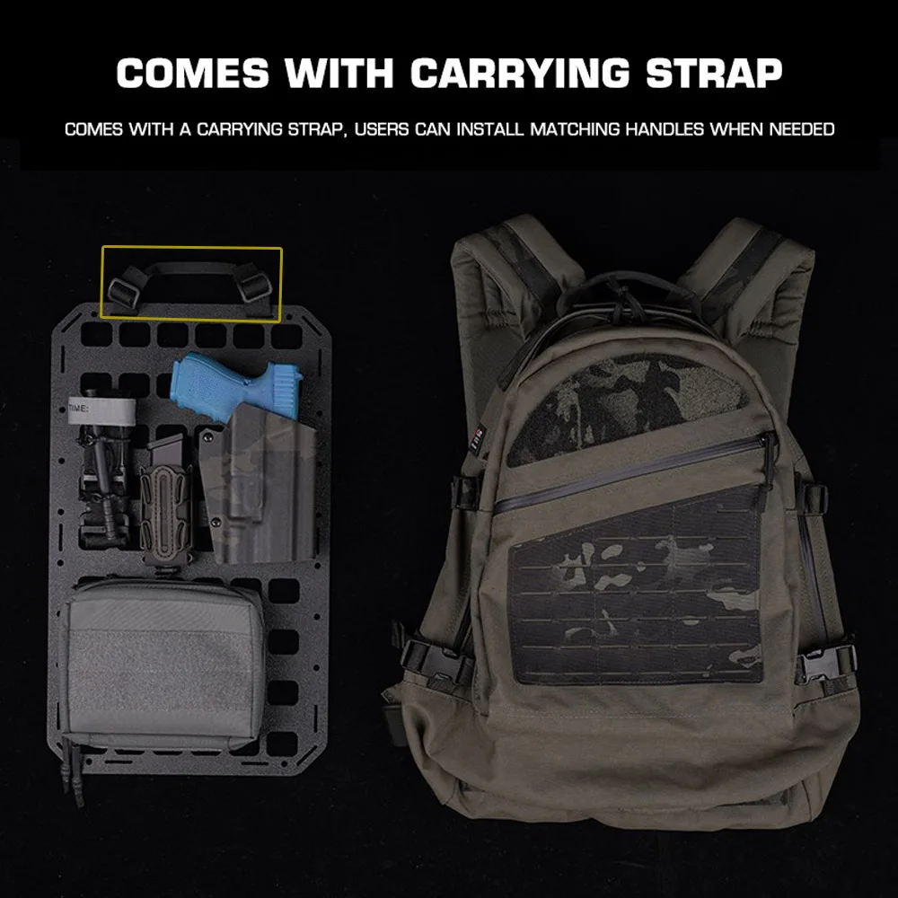 18.5 Inch Molle Car Seat Back Organizer for Pistol Holster Bag Airsoft Mag Pouch QLS RTI G-Code Platform Tactical Storage Plate